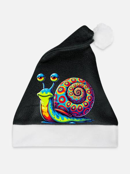 Schnecke - Weihnachtsmütze - Schwarz/Weiß