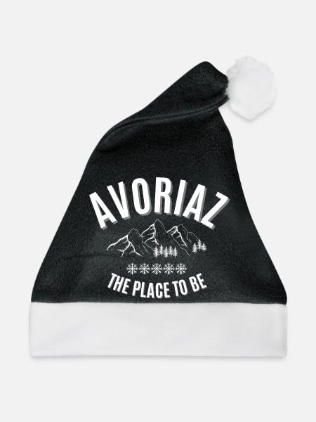 Avoriaz, Skigebiet, Wintersport - Weihnachtsmütze - Schwarz/Weiß - Vorne