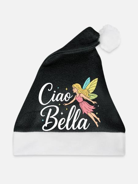 Ciao Bella - Weihnachtsmütze - Schwarz/Weiß - Vorne