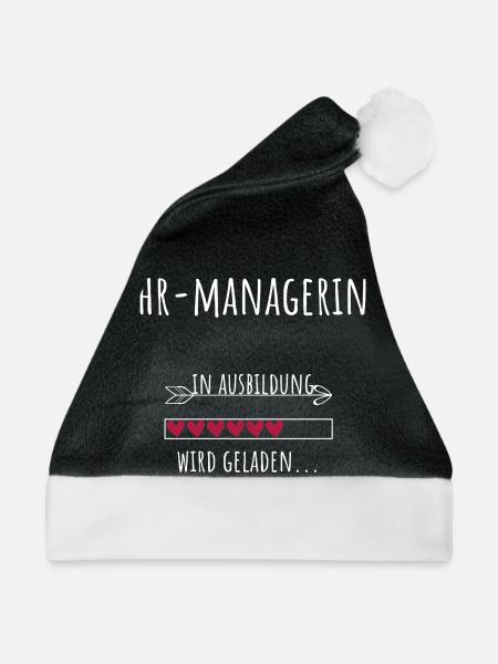 HR-Managerin Student Beruf Ausbildung Personal - Weihnachtsmütze - Schwarz/Weiß