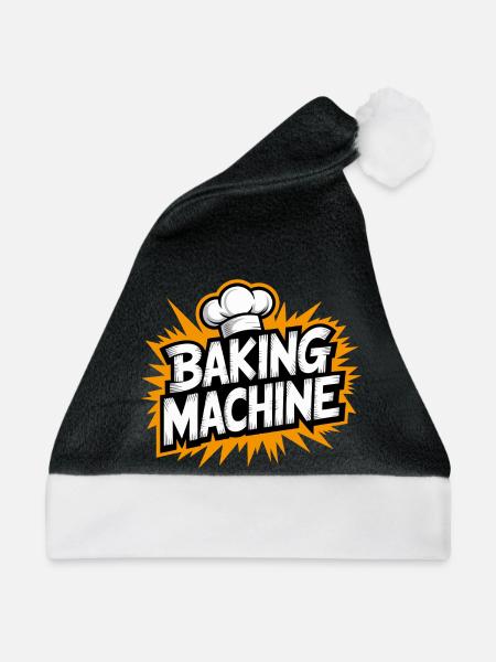 Baking Machine Fun - Weihnachtsmütze - Schwarz/Weiß