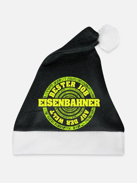 Geschenk für Eisenbahner - Weihnachtsmütze - Schwarz/Weiß