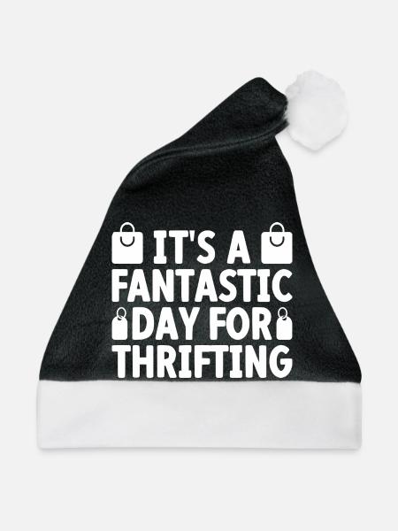 Thrift Shop Fantastic Day For Thrifting Love - Weihnachtsmütze - Schwarz/Weiß - Vorne