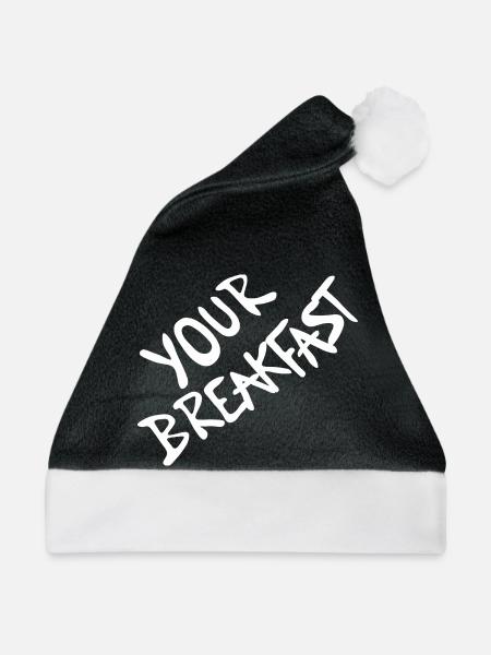 Your Breakfast Handlettering - Weihnachtsmütze - Schwarz/Weiß - Vorne