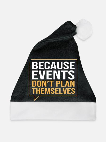 Event Planer - Weihnachtsmütze - Schwarz/Weiß - Vorne