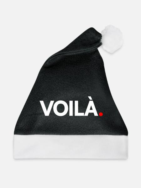 DA HAST DU ES | Reaktion des minimalistischen Humors - Weihnachtsmütze - Schwarz/Weiß - Vorne