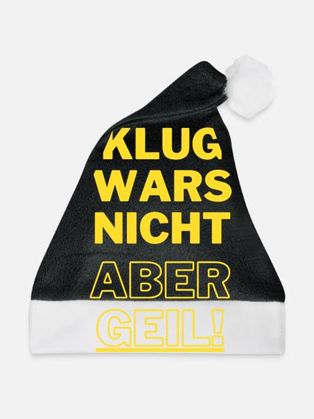 klug wars nicht - Weihnachtsmütze - Schwarz/Weiß