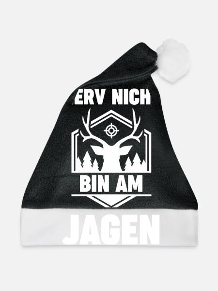Nerv Nicht Bin Am Jagen - Weihnachtsmütze - Schwarz/Weiß