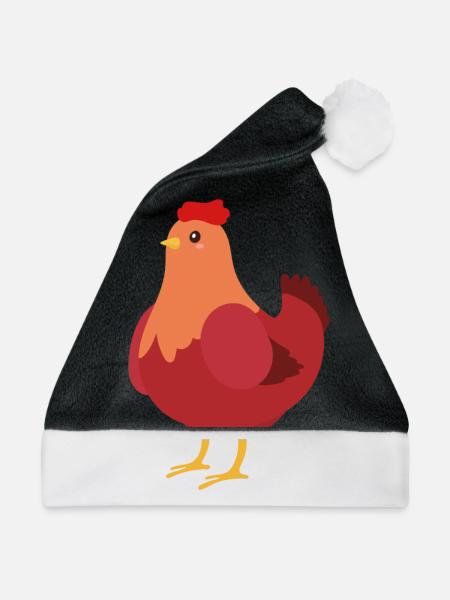 Henne - Weihnachtsmütze - Schwarz/Weiß
