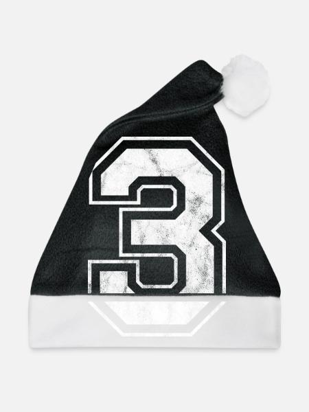 Nummer 3 - Weihnachtsmütze - Schwarz/Weiß