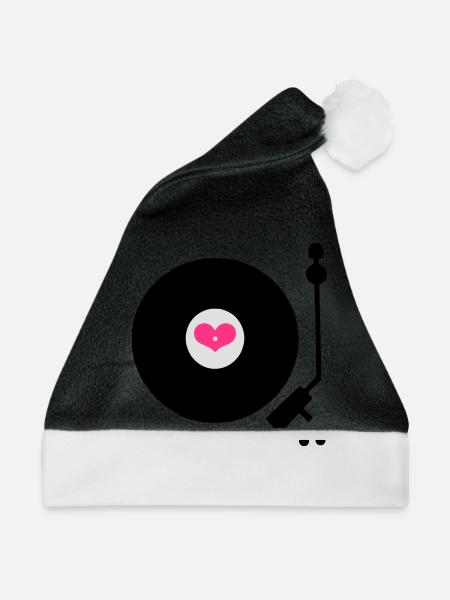 schallplatte - Weihnachtsmütze - Schwarz/Weiß