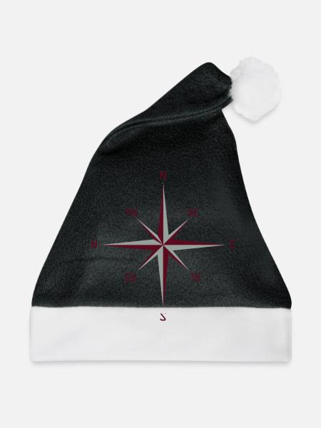 compass rose - Weihnachtsmütze - Schwarz/Weiß