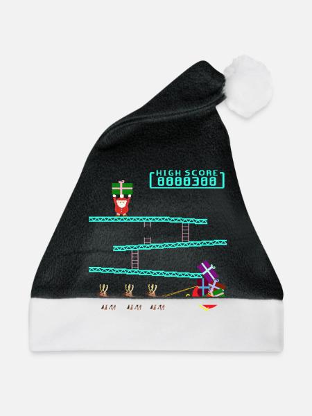 Santa Kong - Weihnachtsmütze - Schwarz/Weiß