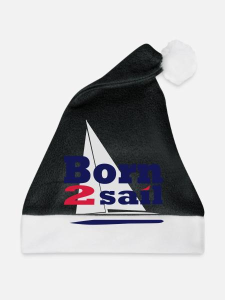 Born to sail - Weihnachtsmütze - Schwarz/Weiß