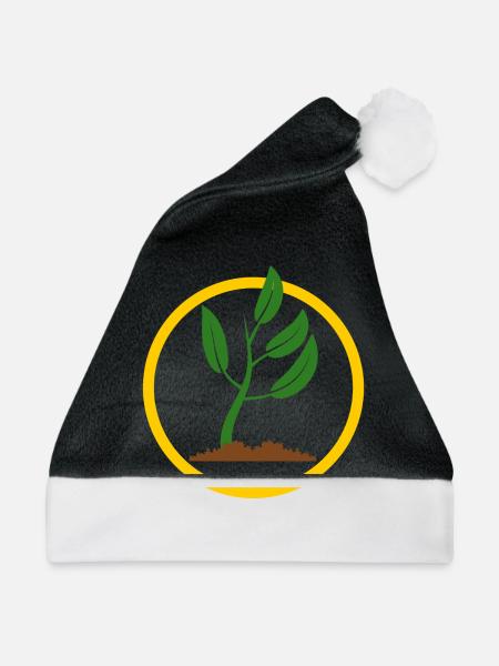 Setzlingemblem - Weihnachtsmütze - Schwarz/Weiß