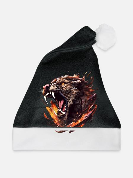 Säbelzahntiger - Sabertooth v4 - Weihnachtsmütze - Schwarz/Weiß