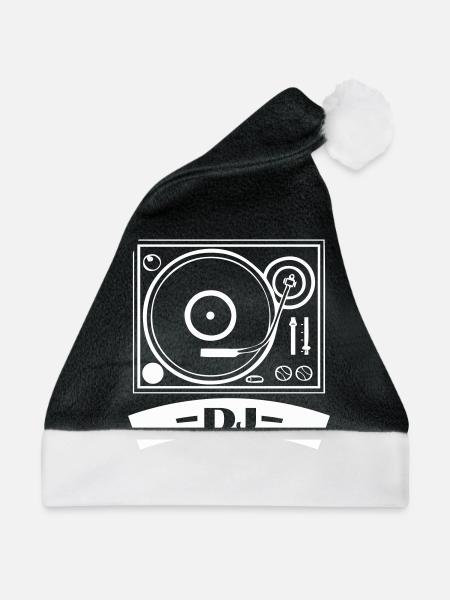 turntable dj - Weihnachtsmütze - Schwarz/Weiß