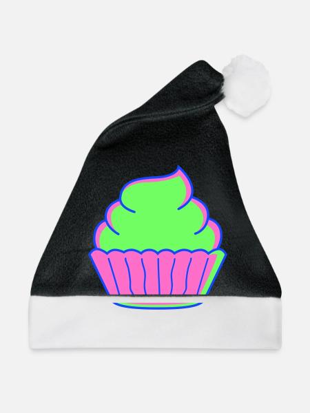 cupcake - Weihnachtsmütze - Schwarz/Weiß