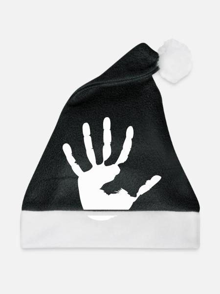 hand - Weihnachtsmütze - Schwarz/Weiß