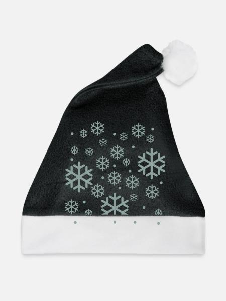 Schnee - Weihnachtsmütze - Schwarz/Weiß
