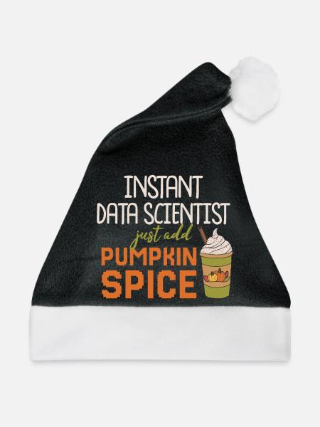 Data Scientist Thanksgiving Pumpkin Spice - Weihnachtsmütze - Schwarz/Weiß
