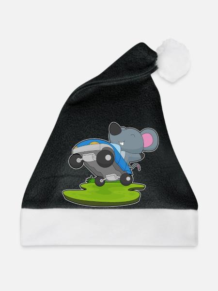 Maus Auto - Weihnachtsmütze - Schwarz/Weiß