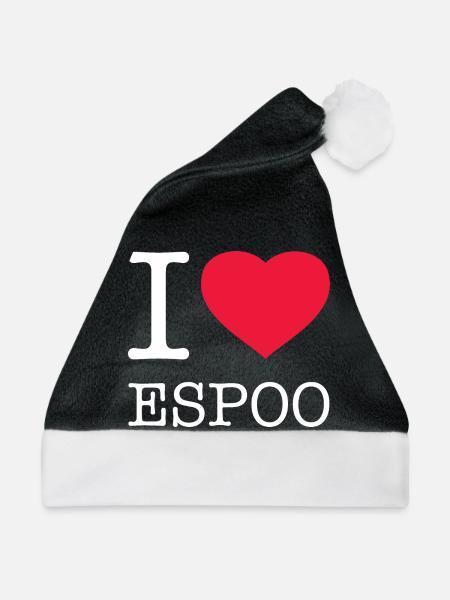 I LOVE ESPOO - Weihnachtsmütze - Schwarz/Weiß - Vorne
