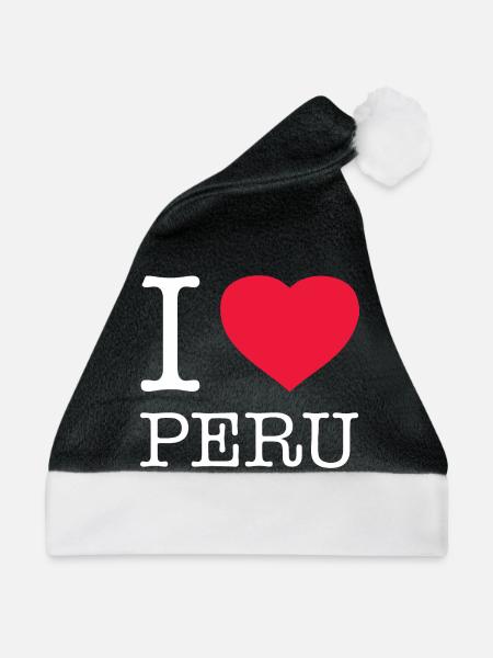 I LOVE PERU - Weihnachtsmütze - Schwarz/Weiß