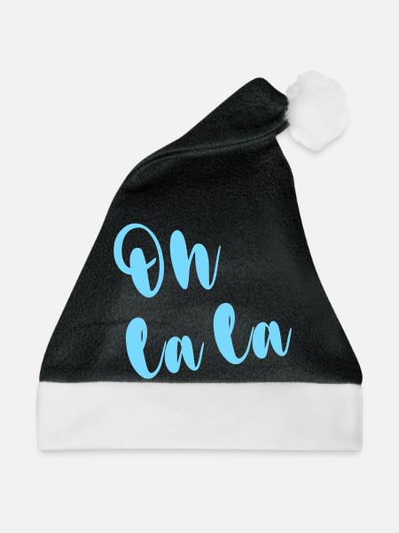 OH LA LA - Weihnachtsmütze - Schwarz/Weiß