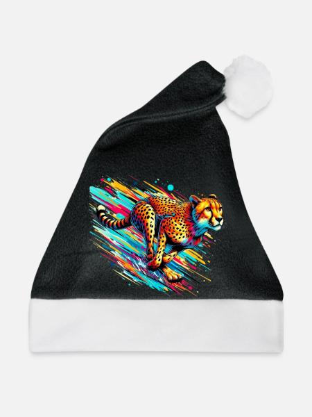 Gepard - Weihnachtsmütze - Schwarz/Weiß