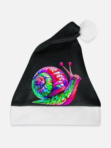 Schnecke - Weihnachtsmütze - Schwarz/Weiß