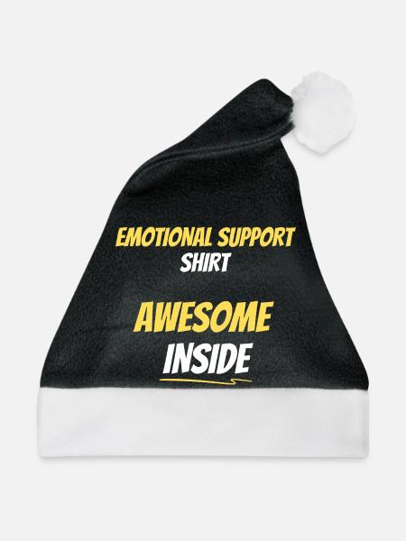 Emotionale Unterstützung Awesome Inside - Weihnachtsmütze - Schwarz/Weiß