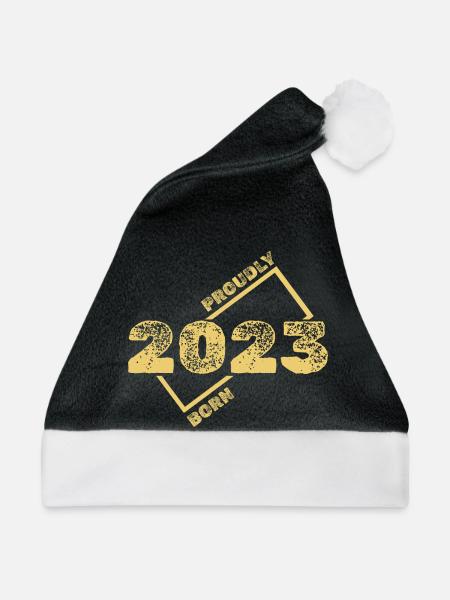 2023 2023 - Weihnachtsmütze - Schwarz/Weiß