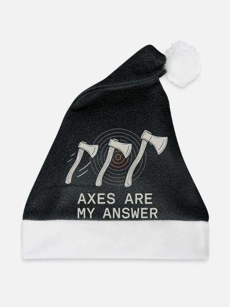 Frauen Axtwerfen Geschenk I Steckäxte - Weihnachtsmütze - Schwarz/Weiß