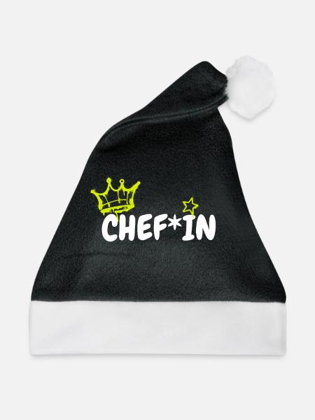 ChefIn - Weihnachtsmütze - Schwarz/Weiß