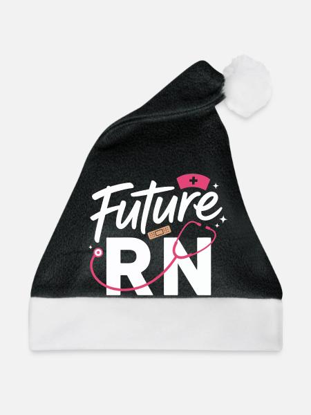 Future RN Stethoskop & Klinik - Weihnachtsmütze - Schwarz/Weiß
