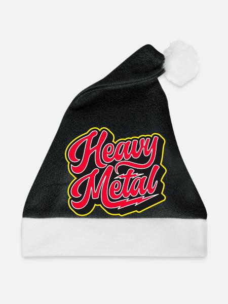 Heavy Metal Bold 3D-Skript - Weihnachtsmütze - Schwarz/Weiß