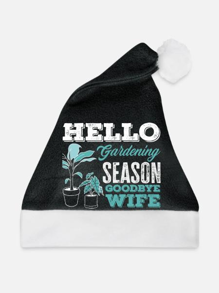 Gartensaison Auf Wiedersehen Ehefrau - Weihnachtsmütze - Schwarz/Weiß