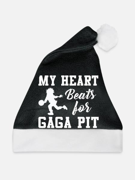 Mein Herz schlägt für Gaga Pit - Weihnachtsmütze - Schwarz/Weiß