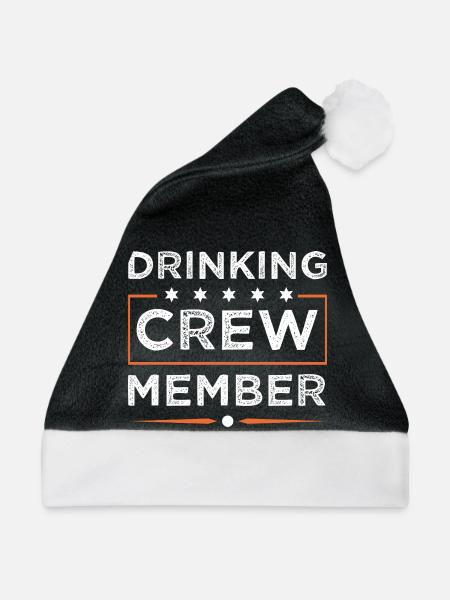 Drinking Crew - Weihnachtsmütze - Schwarz/Weiß