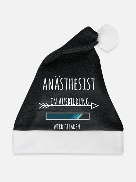 Anästhesist Ausbildung Medizinstudium Arzt Medizin - Weihnachtsmütze - Schwarz/Weiß - Vorne