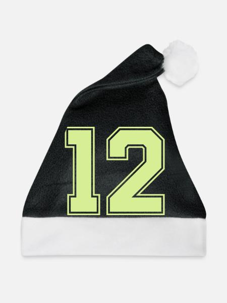 12 - Weihnachtsmütze - Schwarz/Weiß