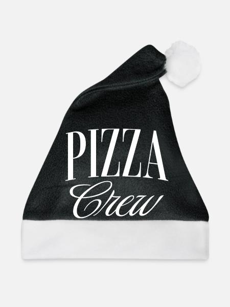 Pizza Crew - Weihnachtsmütze - Schwarz/Weiß
