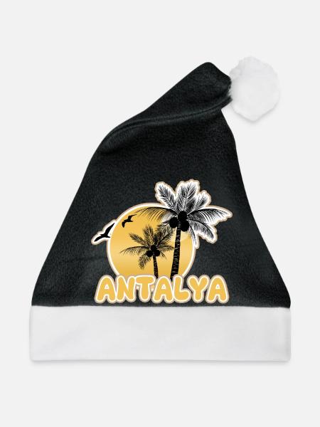 Strand Antalya - Weihnachtsmütze - Schwarz/Weiß