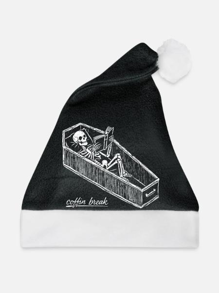 Sarg-Bruch - Weihnachtsmütze - Schwarz/Weiß - Vorne