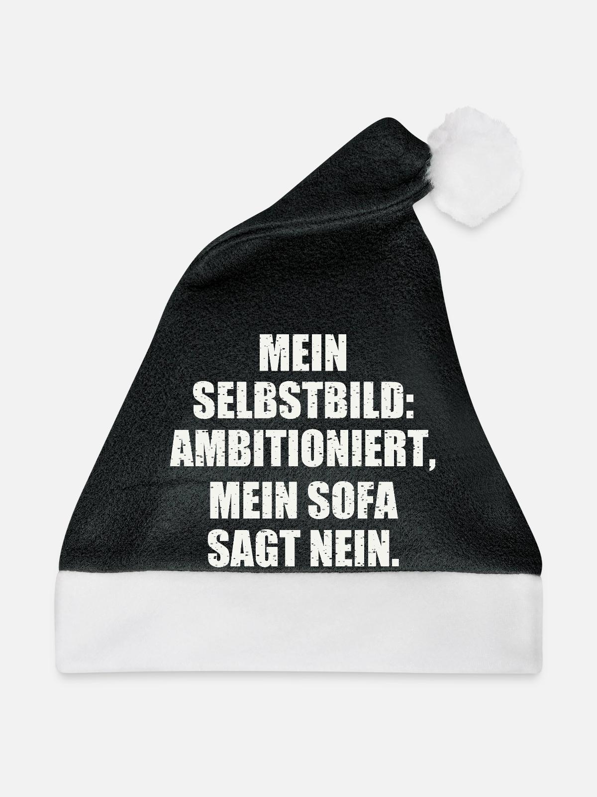 Ironischer Spruch Geschenkidee - Weihnachtsmütze - Schwarz/Weiß - Vorne