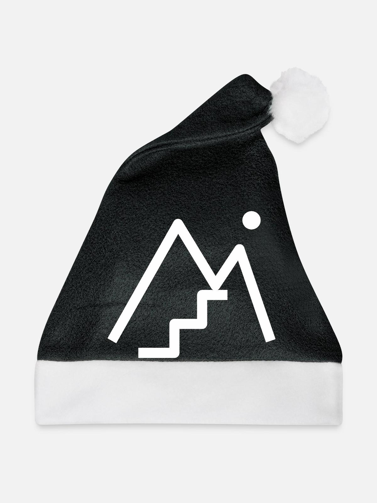 Treppengipfelberg - Weihnachtsmütze - Schwarz/Weiß - Vorne