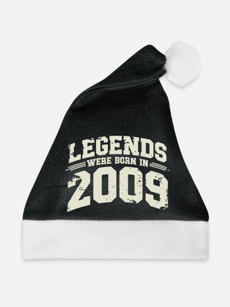 2009 Jahrgang geboren Legenden Geburtstag Geschenk - Weihnachtsmütze - Schwarz/Weiß