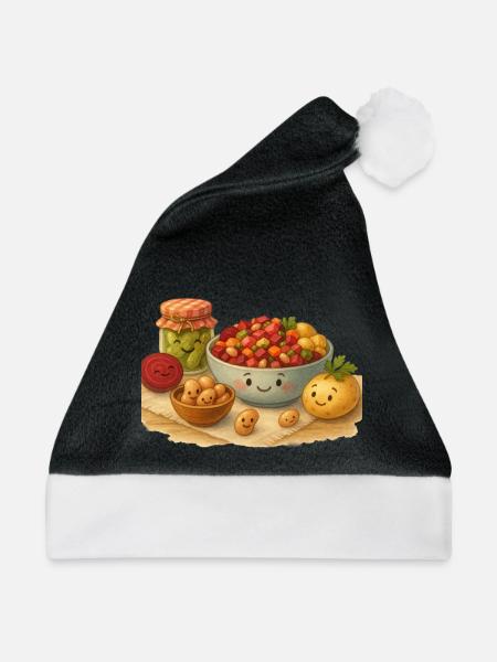Vinaigrette Salat - Weihnachtsmütze - Schwarz/Weiß