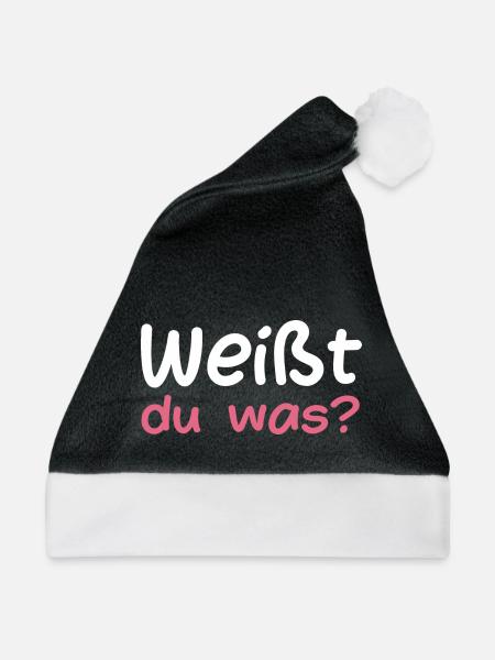 Weißt du was Bruder Nachwuchs - Weihnachtsmütze - Schwarz/Weiß - Vorne